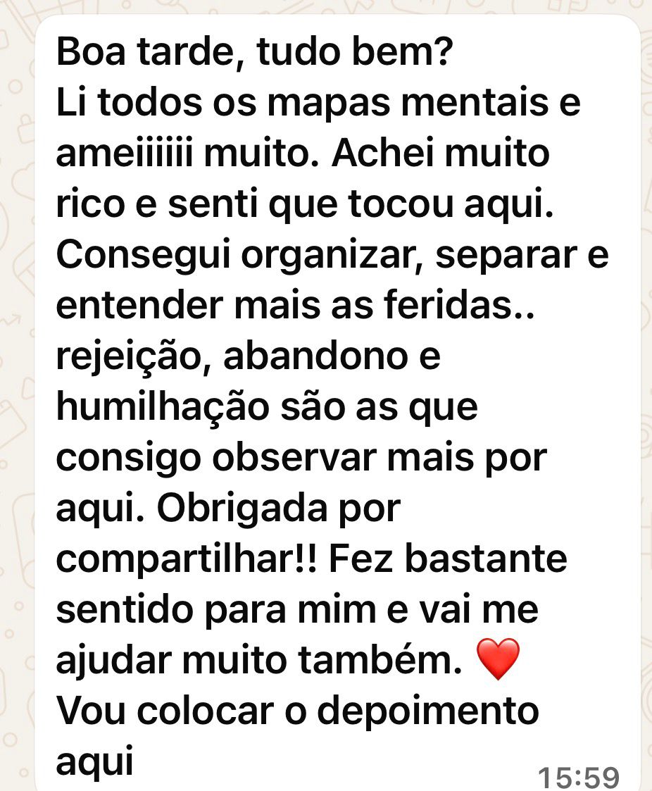 Depoimento sobre os aprendizados e mapas mentais